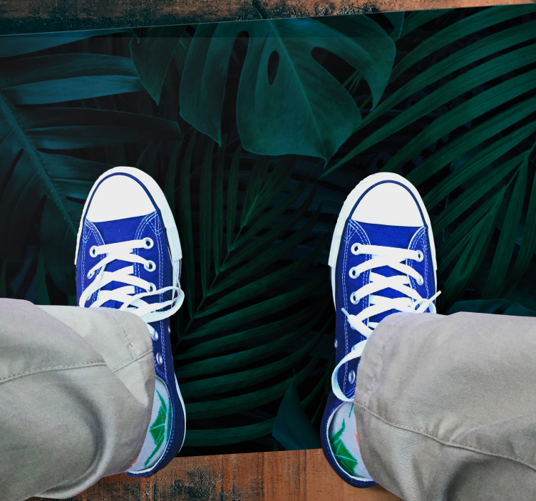 Vinyl Teppich Blumen tropisches laub - TenStickers