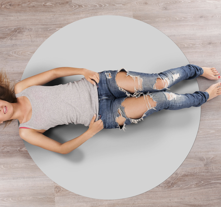 Vinyl Teppich rund graue form - TenStickers