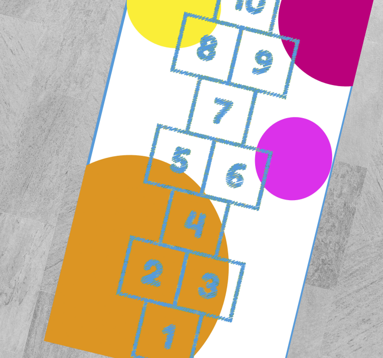 Vinyl Teppich Spiele himmel und hölle-grafik - TenStickers