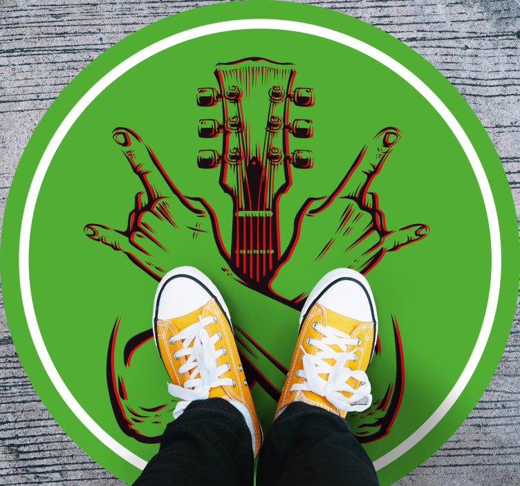 Vinyl Teppich rund schaukelgeste kunstwerk - TenStickers