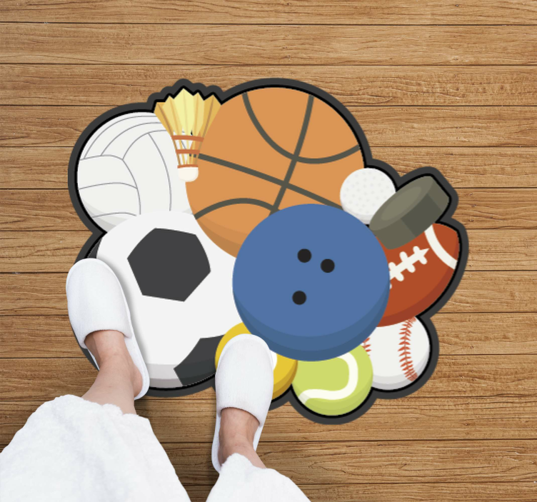 Vinyl Teppich Spiele sportcollage - TenStickers