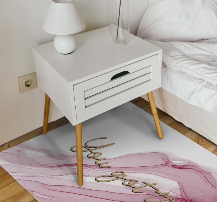 Vinyl Teppich Spruch du hast das - TenStickers