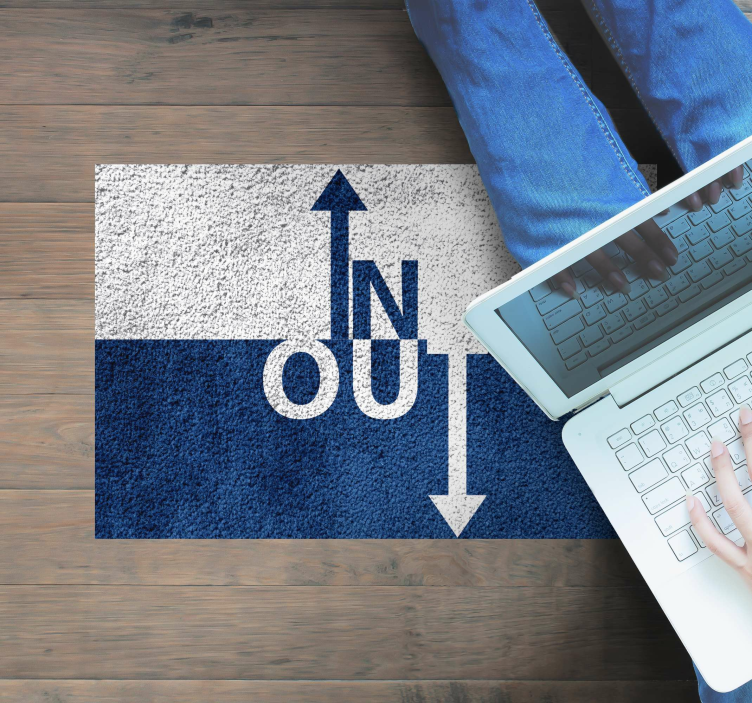 Vinyl Teppich Spruch ein aus richtung - TenStickers