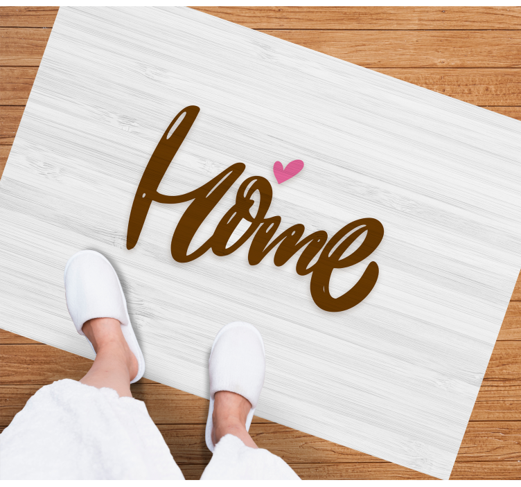 Vinyl Teppich Eingang holzhaus mit herd - TenStickers