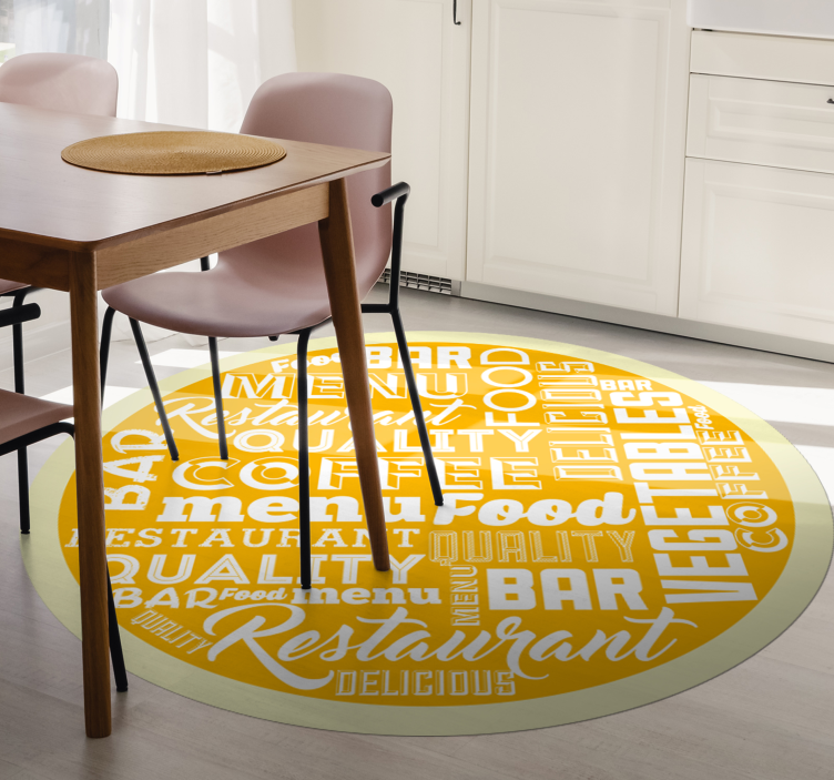 Vinyl Teppich Spruch menü in restaurantqualität - TenStickers