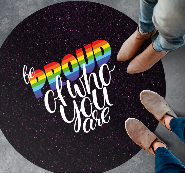 Vinyl Teppich Spruch stolzes nachrichtendesign - TenStickers