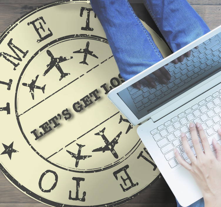 Vinyl Teppich Spruch zeit verloren gehen - TenStickers