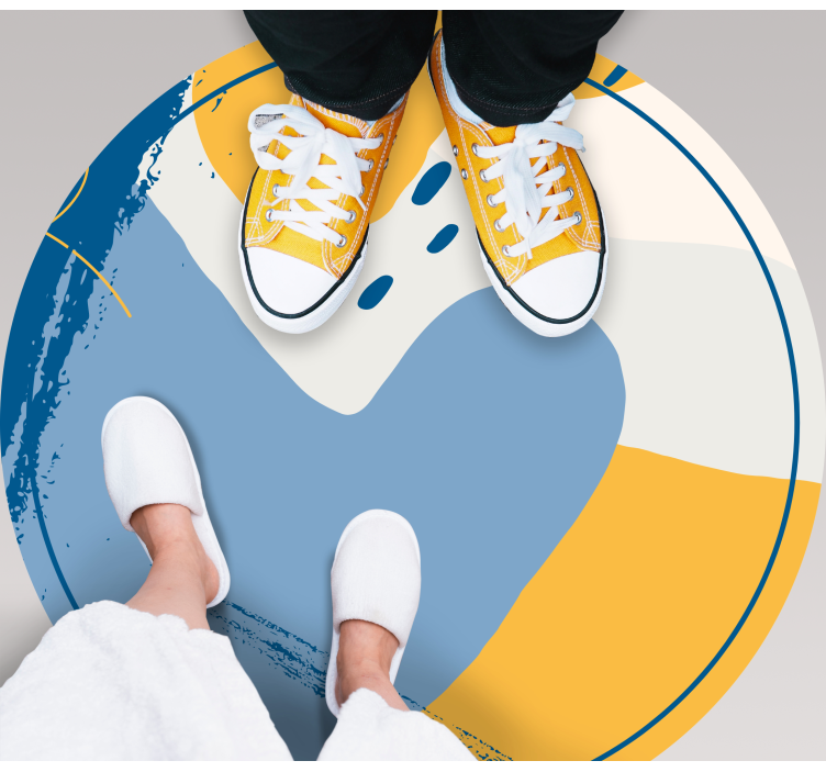 Vinyl Teppich Steinoptik kreisförmige kunst - TenStickers