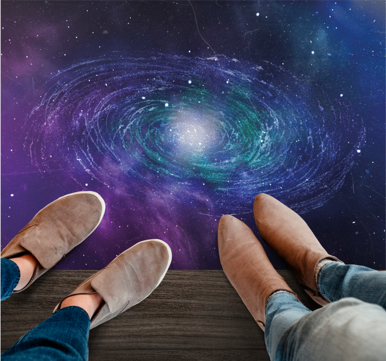 Vinyl Teppich Sterne galaktisches wirbelmuster - TenStickers