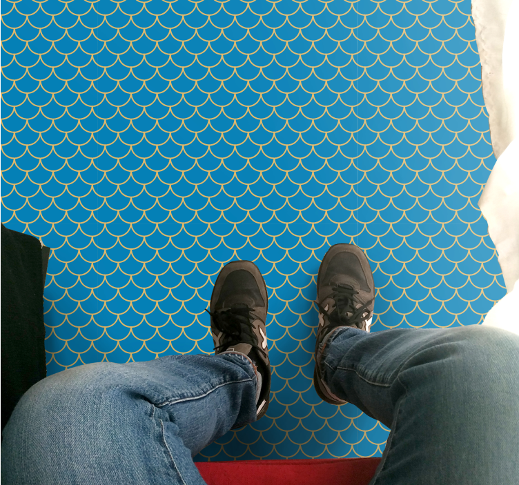 Vinyl Teppich Straßen gewelltes wassermuster - TenStickers