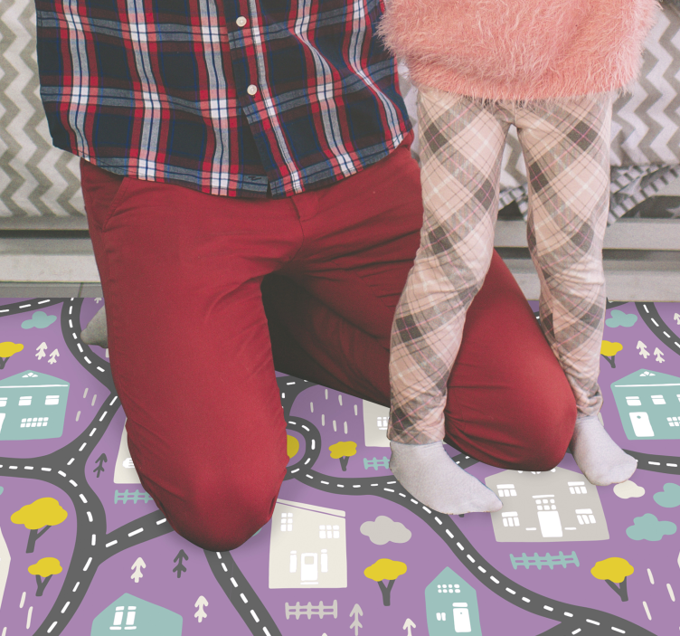 Vinyl Teppich Straßen straßenkarte spielen - TenStickers