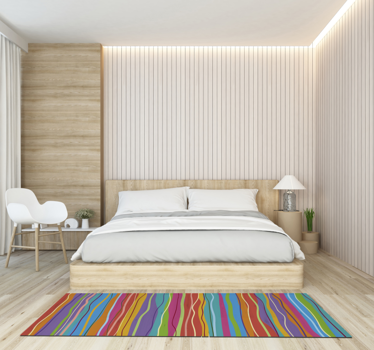 Vinyl Teppich gestreift buntes streifenmuster - TenStickers
