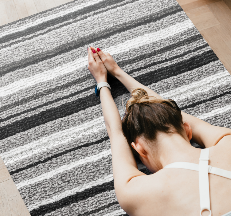 Vinyl Teppich gestreift gestreifte strukturierte oberfläche - TenStickers