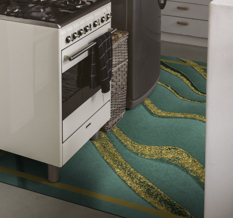 Vinyl Teppich Marmor abstraktes wellenmuster - TenStickers