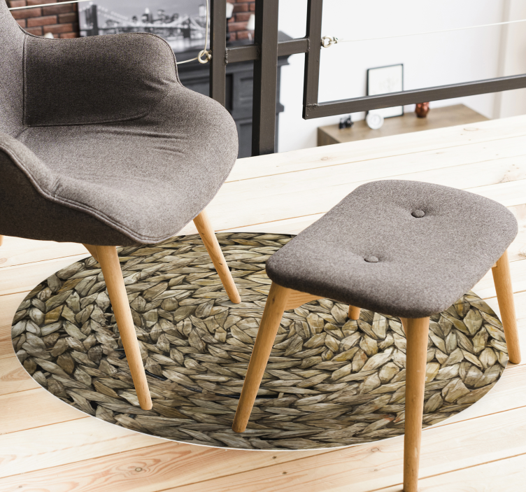 Vinyl Teppich Textur kreisförmig gewebt - TenStickers