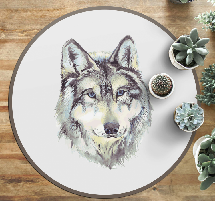 Vinyl Teppich Tiere wolfsillustration - TenStickers