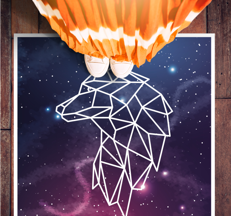 Vinyl Teppich Tiermuster geometrische bärensilhouette - TenStickers