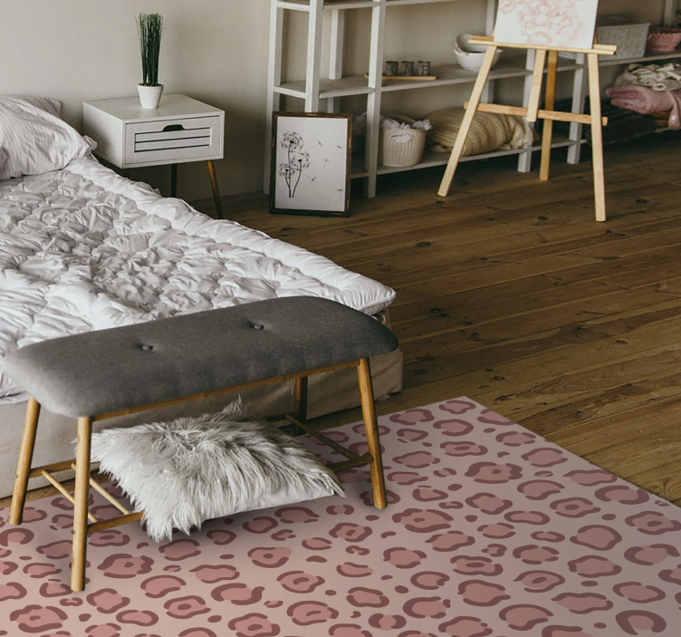 Vinyl Teppich Tiermuster leopardenpunkte - TenStickers