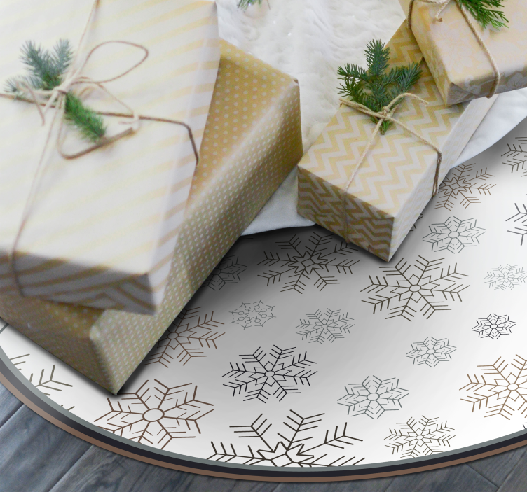 Vinyl Teppich Weihnachten schneeflockenmuster - TenStickers