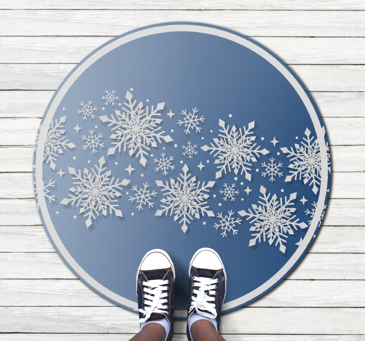 Vinyl Teppich Weihnachten winterschneeflocken - TenStickers
