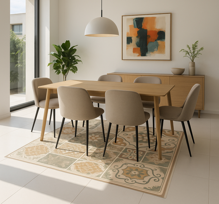 Vinyl Teppich Wohnzimmer zementfliesen in verschiedenen größen - TenStickers