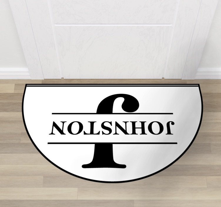 Vinylteppich Diele Großer brief mit familiennamen - TenStickers