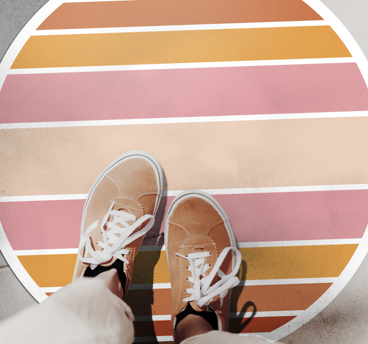 Vinylteppich 70's Sun Sonnenkreis der 70er jahre - TenStickers