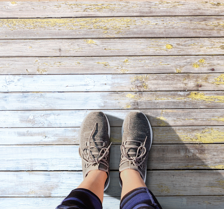 Vinylteppich Holzoptik oberfläche der dielen im used-look - TenStickers