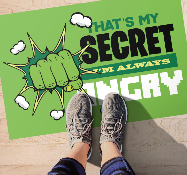 Vinylteppich kindlich Ich bin immer sauer - TenStickers