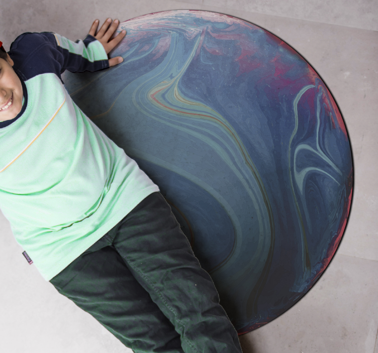 Vinylteppich kindlich wirbelnd marmoriert - TenStickers