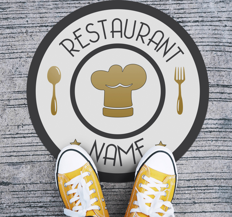 Vinylteppich mit Name Personalisierter restaurantname - TenStickers