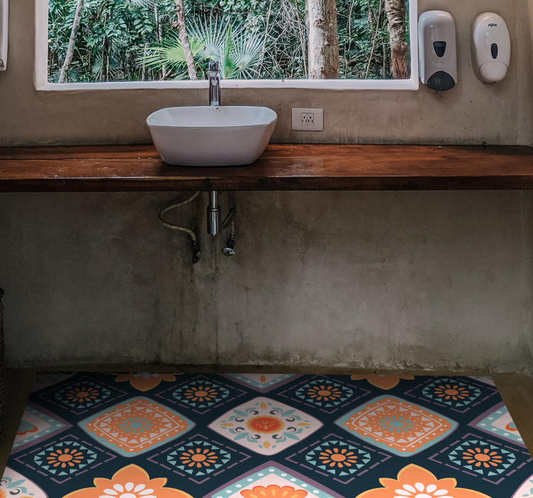 Vinylteppich ethnisch Abstrakte mini-fliesen - TenStickers