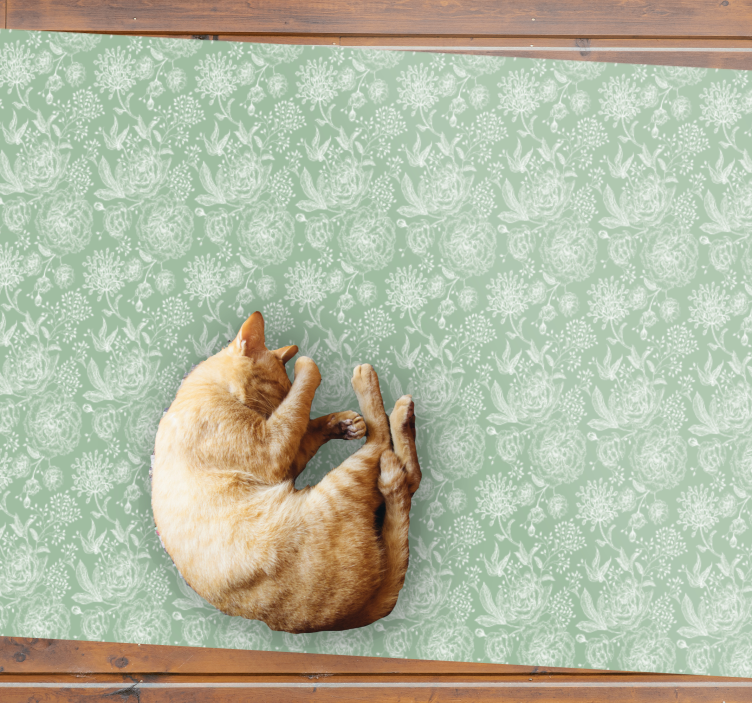 Vinylteppich Blumen blumige Eleganz Oberfläche - TenStickers