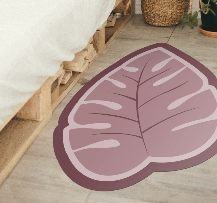 Vinylteppich Blumen Rosa monsterblatt - TenStickers