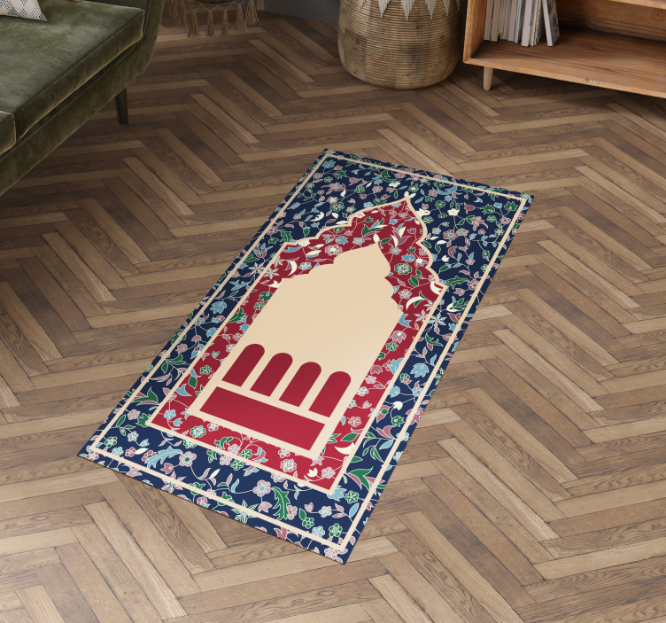 Vinylteppich rechteckig blumenmuster persischer schweinestall - TenStickers