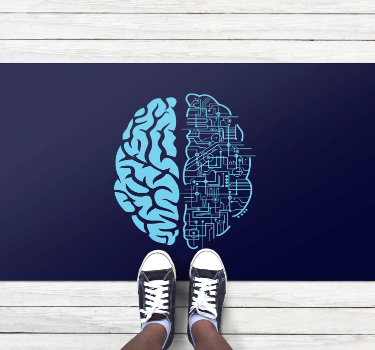 Vinylteppich modern Elektrisches gehirn - TenStickers