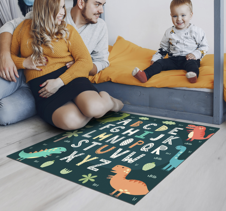 Vinylteppich Schlafzimmer alphabet Dinosaur Playroom - TenStickers