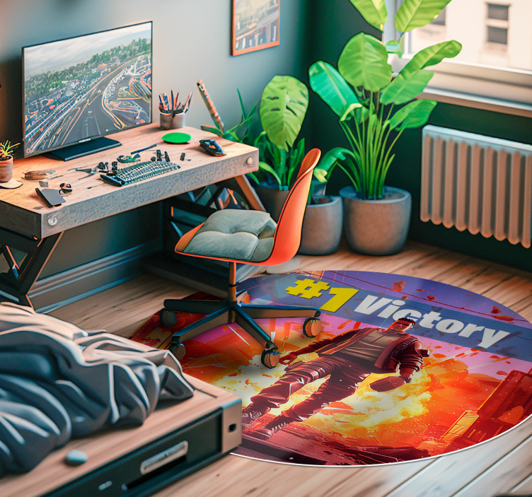 Vinylteppich Schlafzimmer soldaten-Videospiel-Sieg - TenStickers