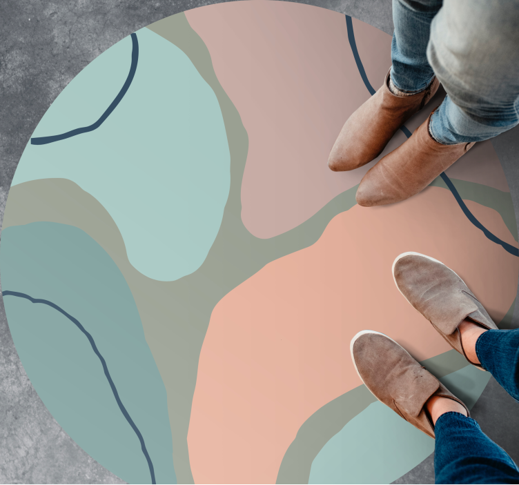 Vinyl Teppich minimalistisch abstrakte geometrische formen - TenStickers