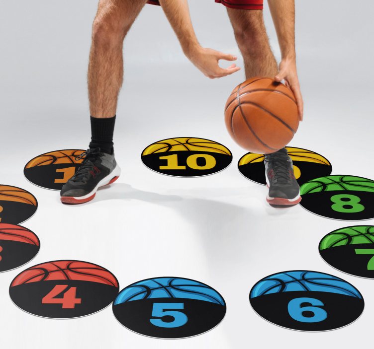 Vinylteppich Jugendliche basketball-trainingspaket - TenStickers