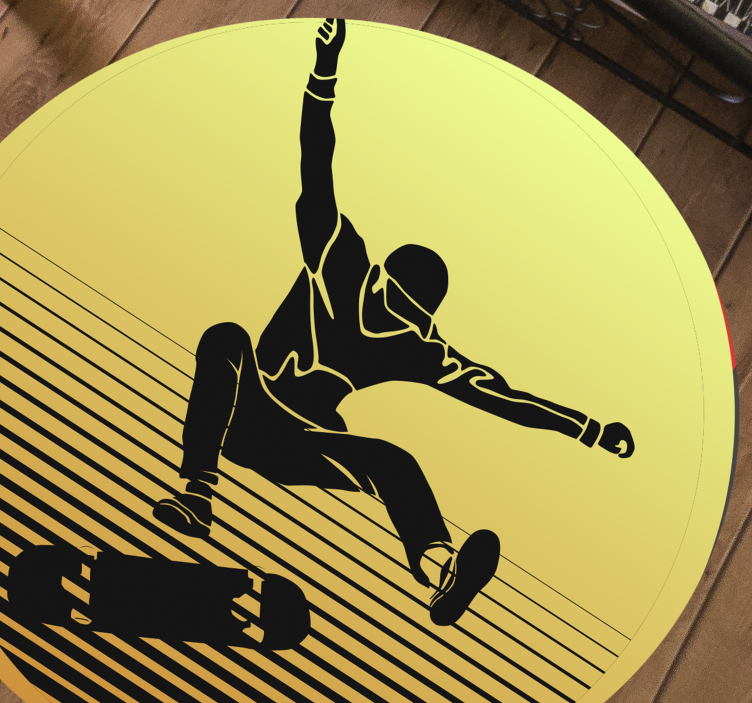 Vinylteppich Jugendliche Skateboard silhouette - TenStickers