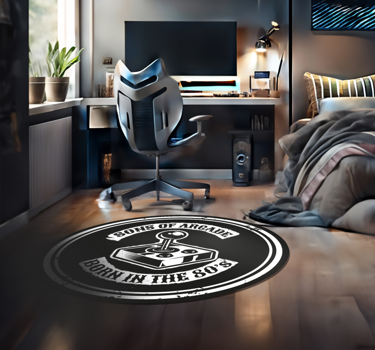 Vinyl Teppich Spruch arcade-nostalgie aus den 80ern - TenStickers