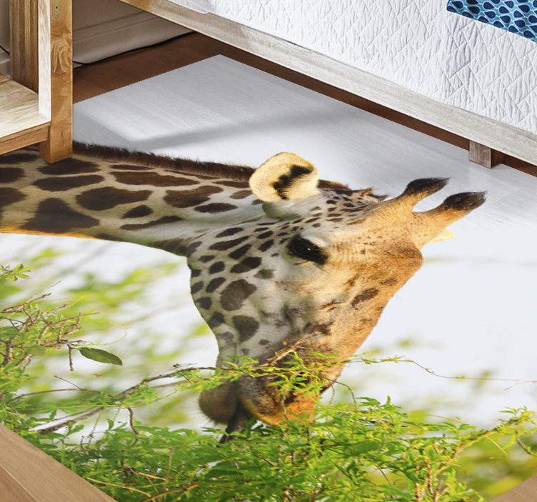 Vinylteppich Tiere Tier große giraffe vinyl teppich - TenStickers