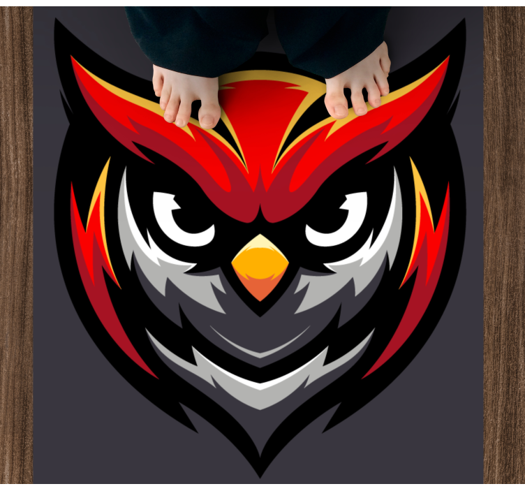 Vinylteppich Schlafzimmer Rotes gaming-maskottchen eule - TenStickers