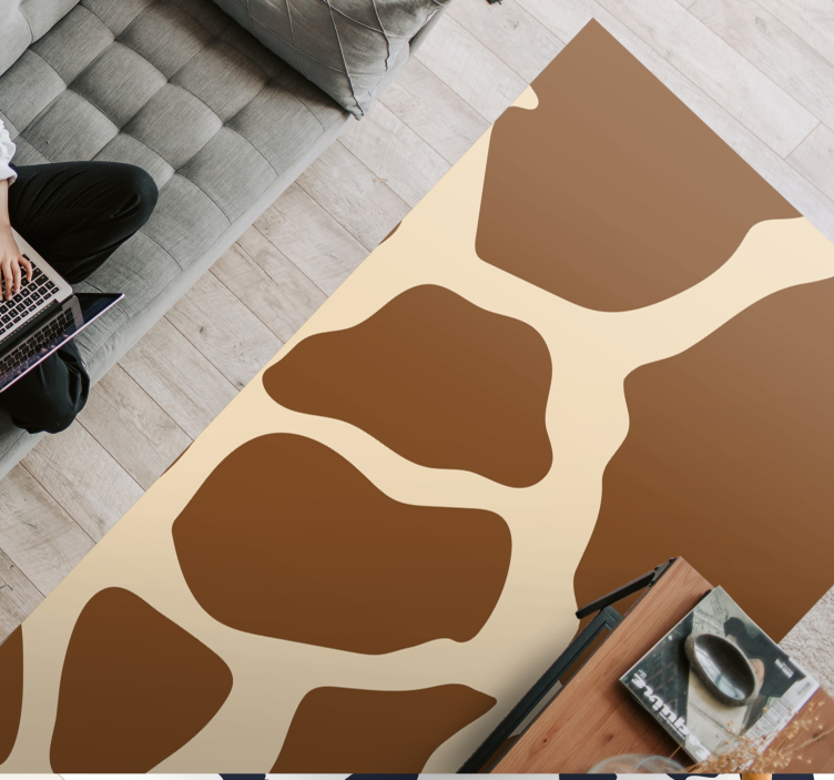 Vinylteppich Animal Print Braune kuhhaut - TenStickers