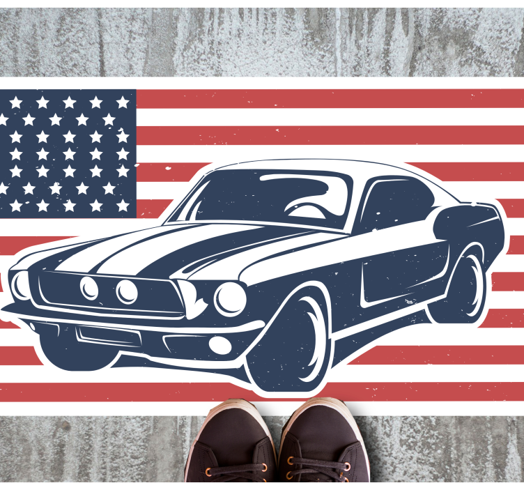 Vinylteppich Wohnzimmer Muscle-car der amerikanischen legende - TenStickers