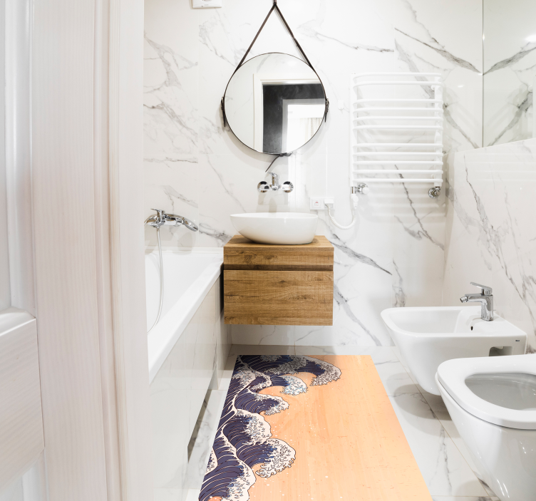 Vinylteppich Natur Traditionelle japanische welle - TenStickers