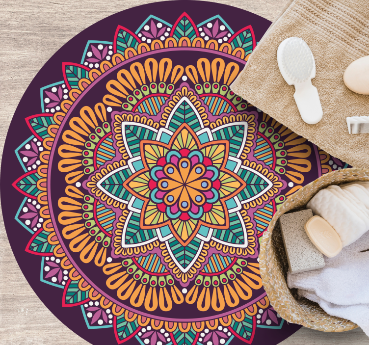 Vinylteppich Mandala Abstrakte mandala-blumenform - TenStickers