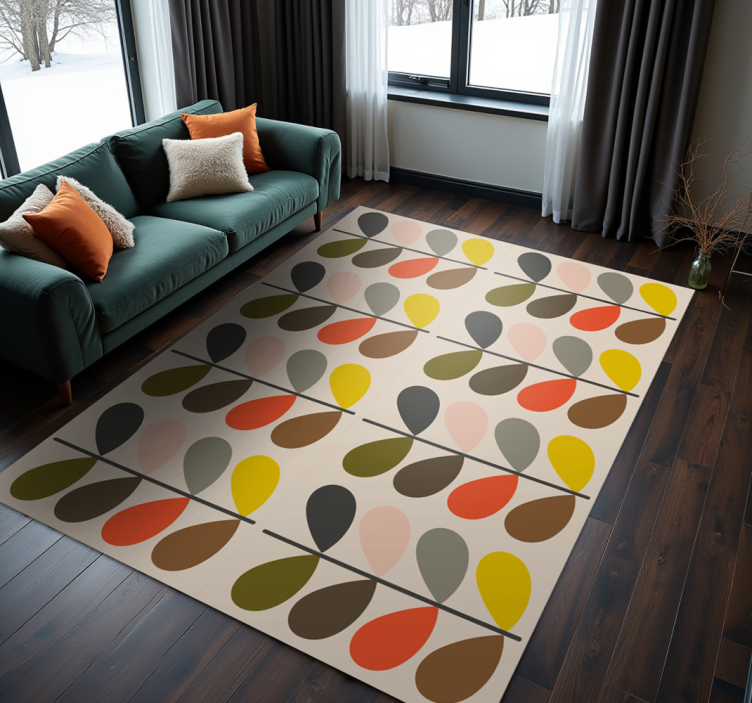 Vinylteppich modern Orla kiely - TenStickers