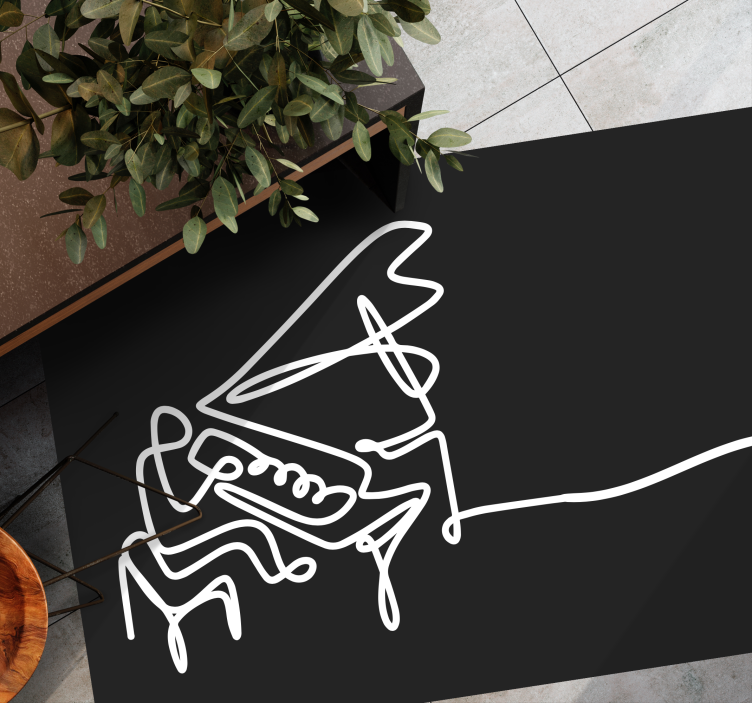 Vinylteppich modern Pianist linie art süßes Design - TenStickers